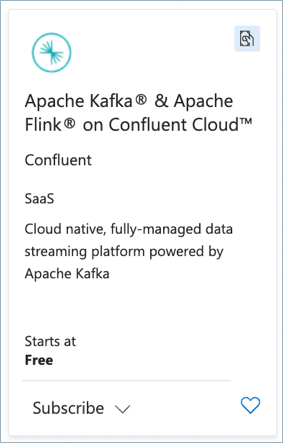 Selecting Confluent Cloud in Marketplace