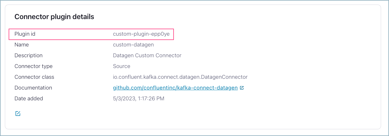 Show custom connector plugin details