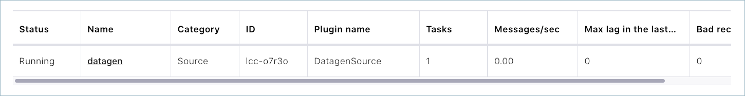 Check the connector status