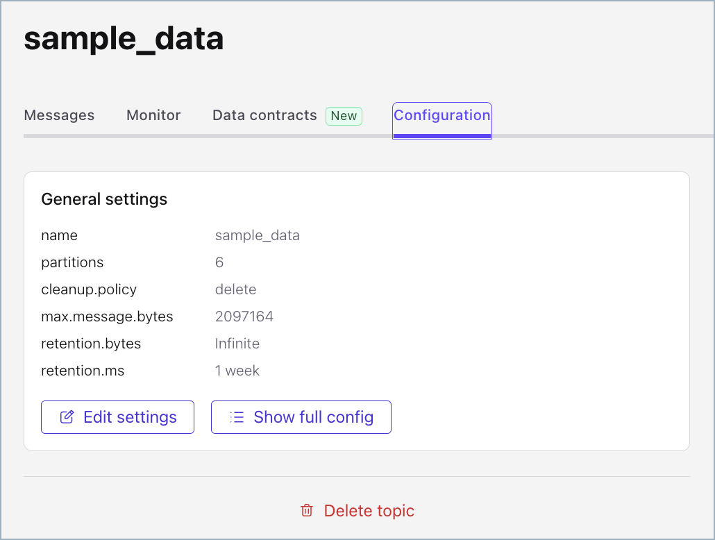 Edit topic settings access in Confluent Cloud