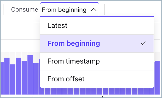Refine message search by time or location drop down in message browser
