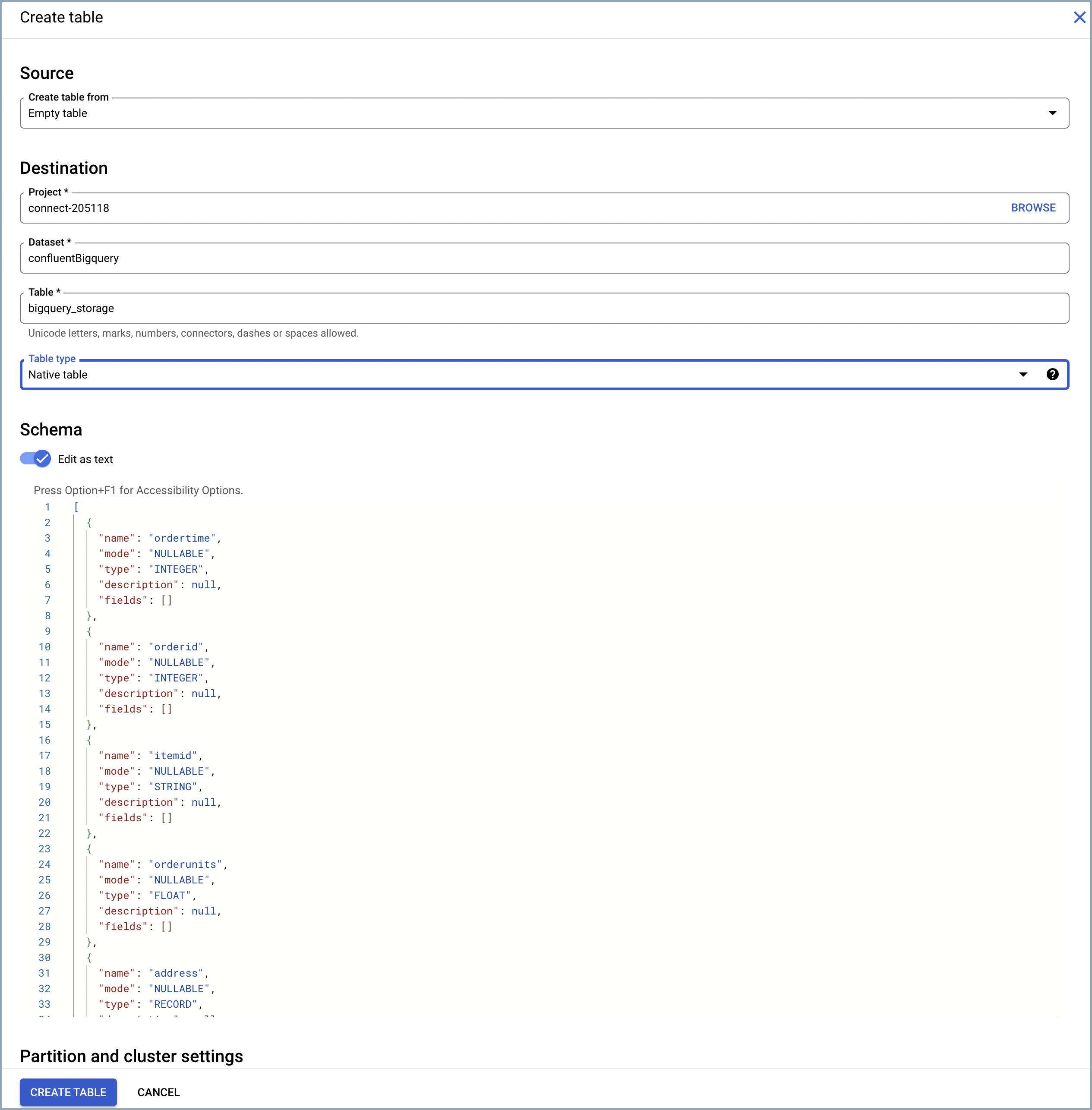 Auto update schemas set to false